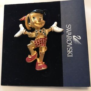 Swarovski Disney Pinocchio pin brooch